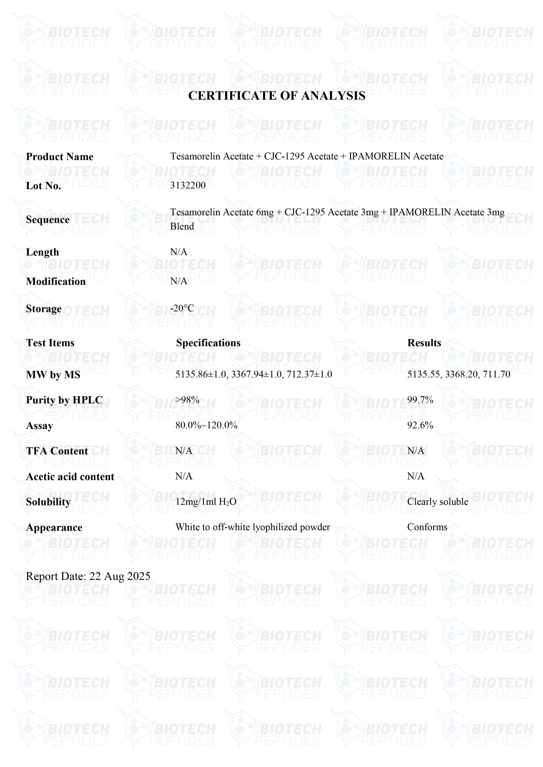 Tesamorelin & CJC-1295 (Mod GRF 1-29) & Ipamorelin Blend (12mg) - Image 2