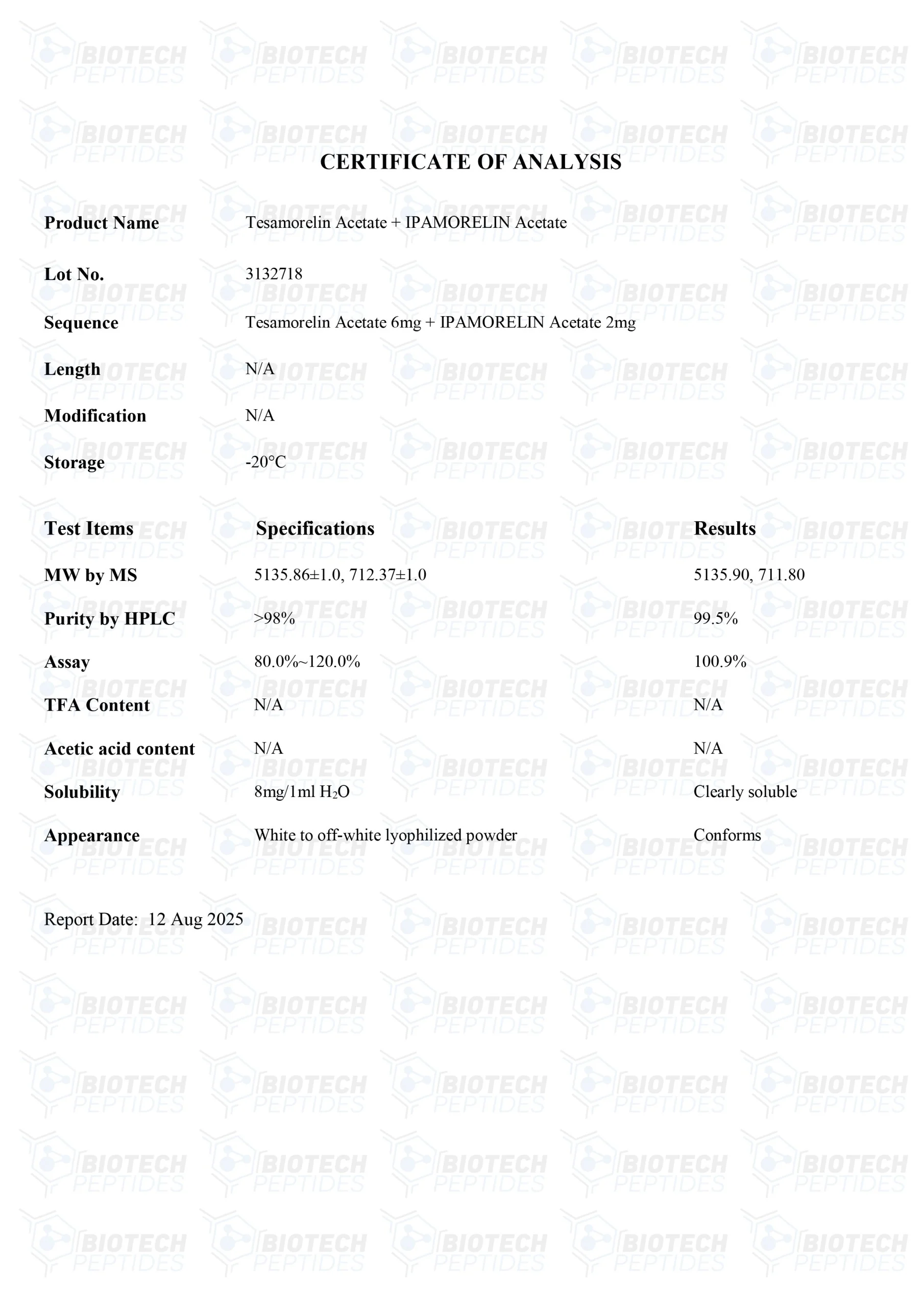 Tesamorelin & Ipamorelin Blend (8mg) - Image 2